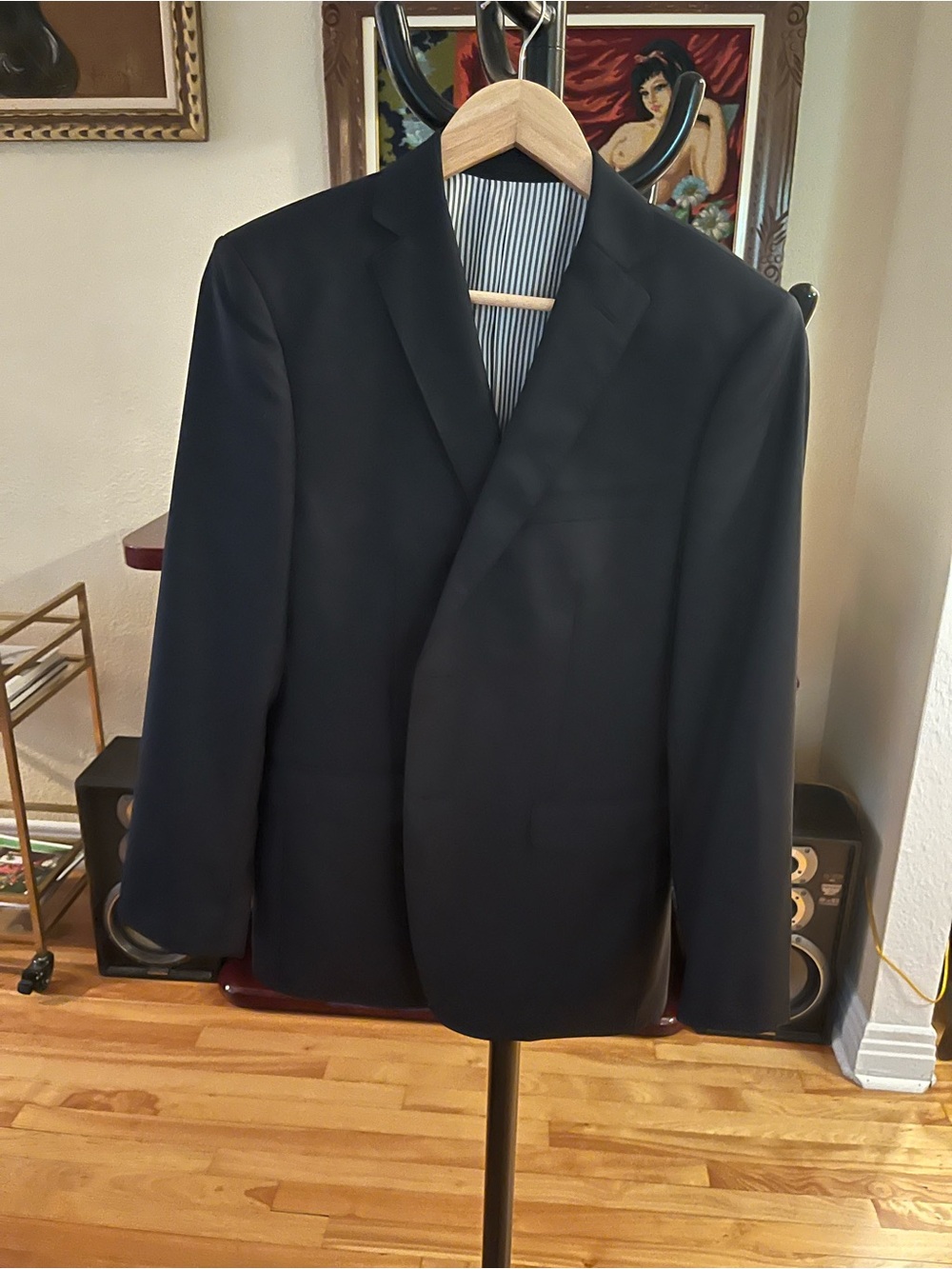 Men's Black Single-Breasted Suit Jacket - Classic Tailored Look